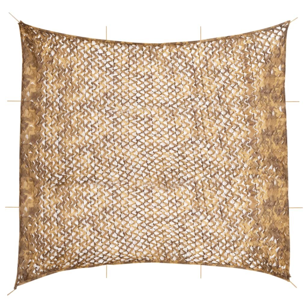 vidaXL Maskovacia sieť s úložným vreckom 614x581 cm piesková