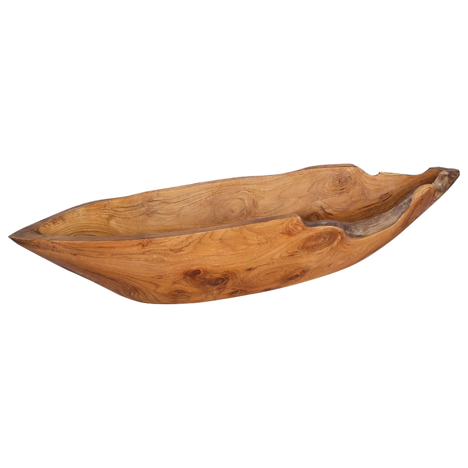 vidaXL Miska na ovocie JEPARA Teaková hnedá 61 x 21 x 11 cm