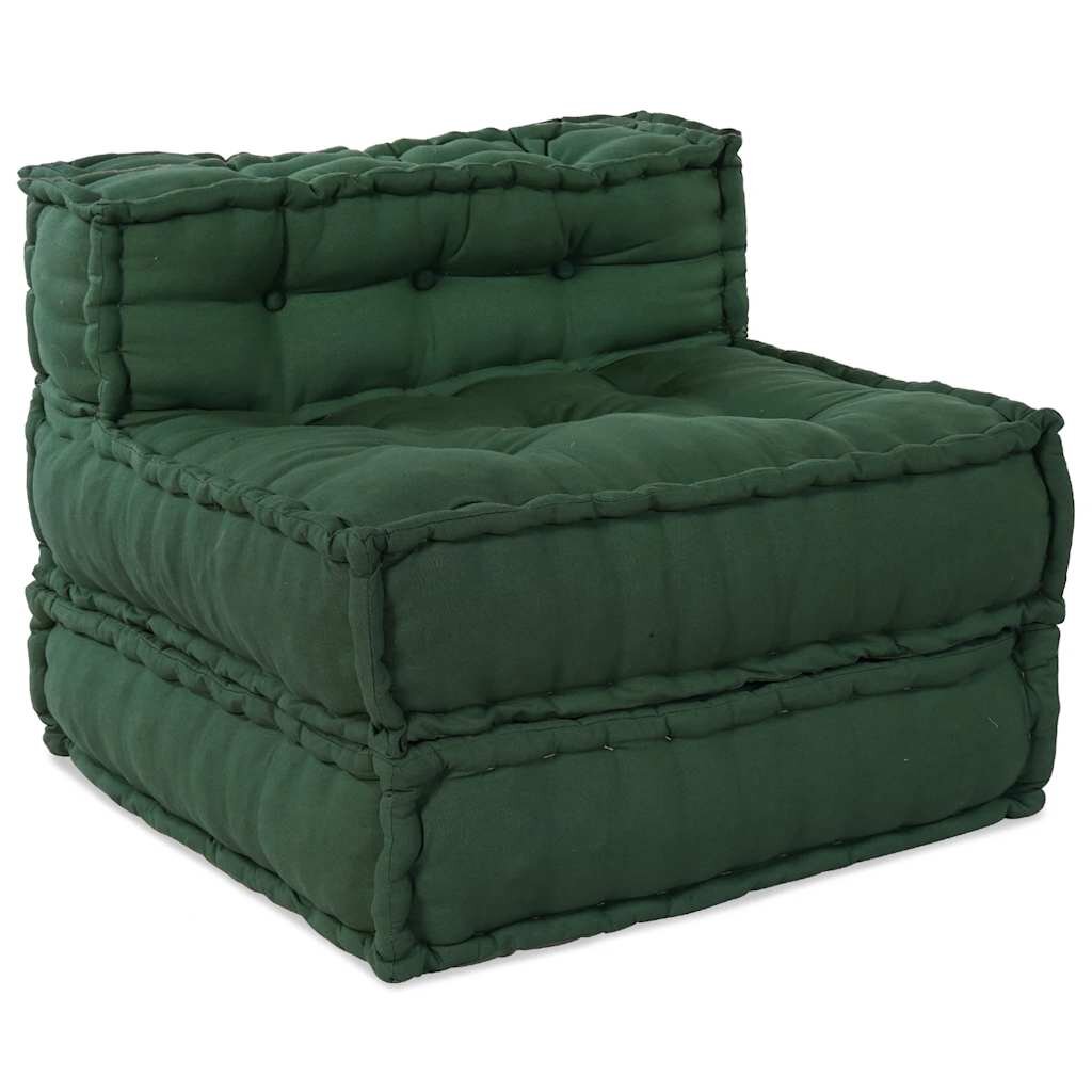 vidaXL Modulárna pohovka zelená 70x70x54 látka