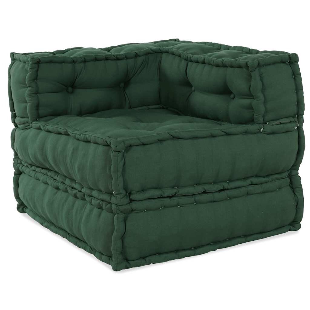 vidaXL Modulárna pohovka zelená 70x70x54 látka