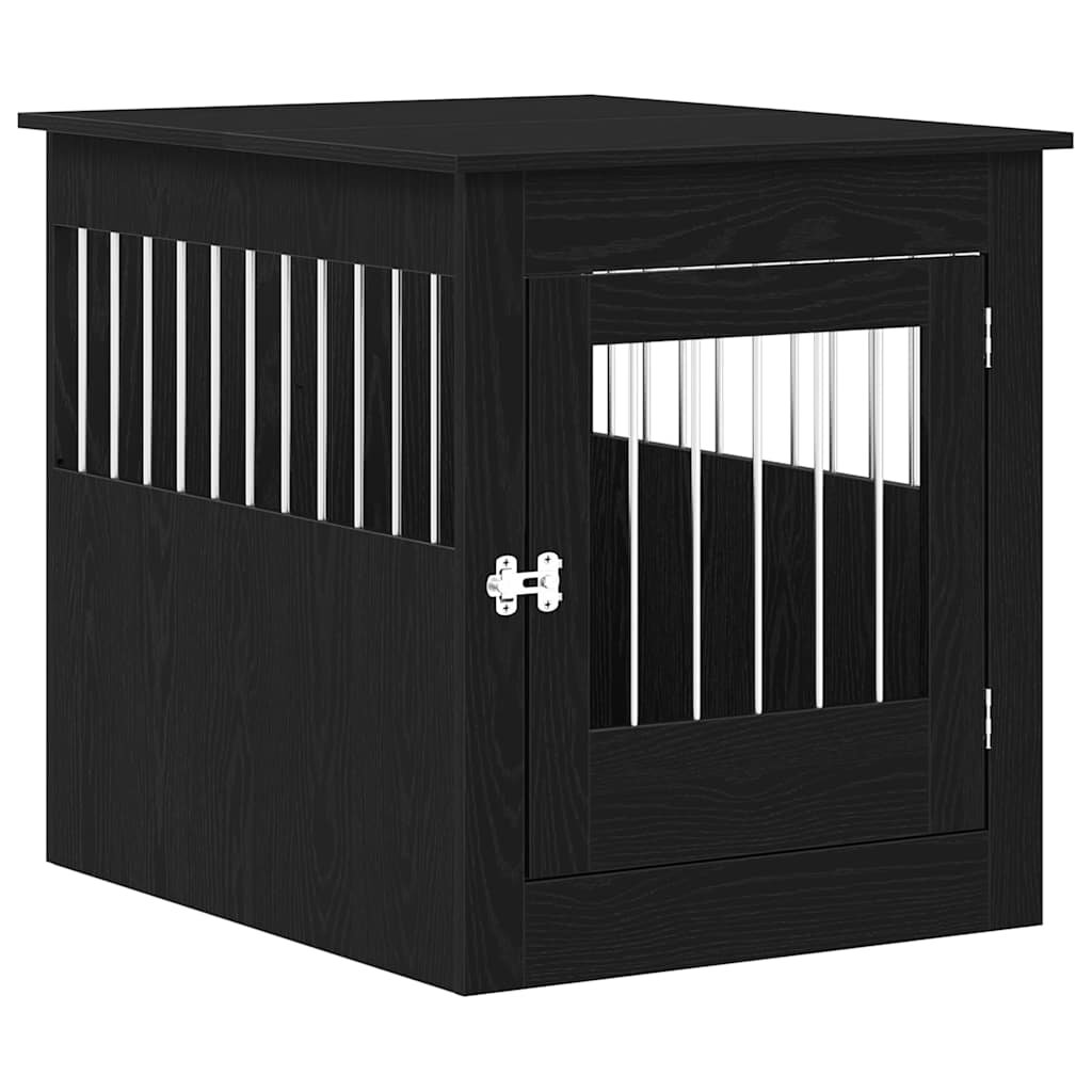 vidaXL Nábytok do prepravky pre psa čierny dub 645x80x71 cm umelé drevo
