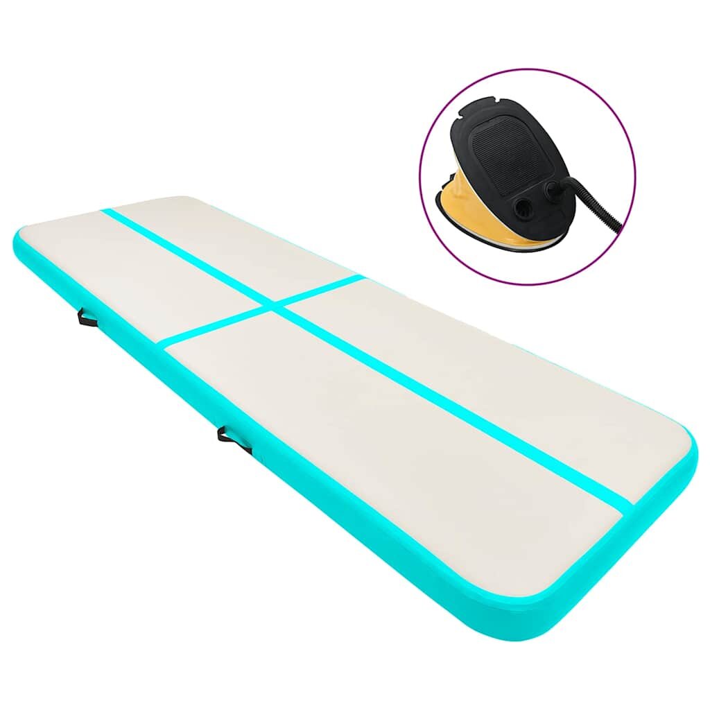 vidaXL Nafukovacia žinenka s pumpou 500x100x20 cm PVC zelená