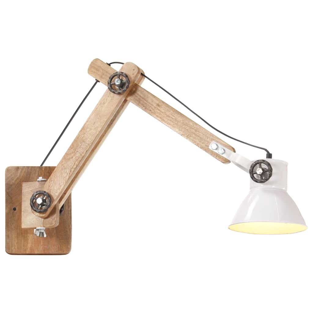 vidaXL Nástenná lampa industriálny štýl biela okrúhla E27