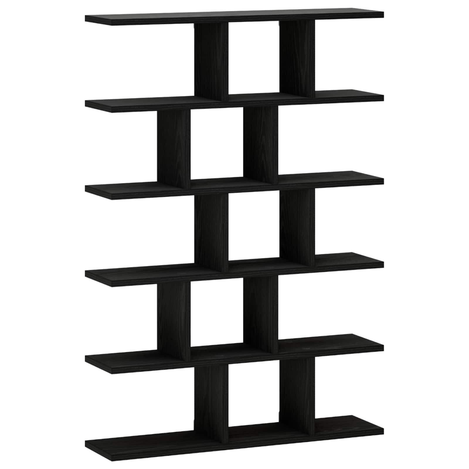 vidaXL Nástenná polica Čierny dub 70 x 17 x 101 cm Kompozitné drevo