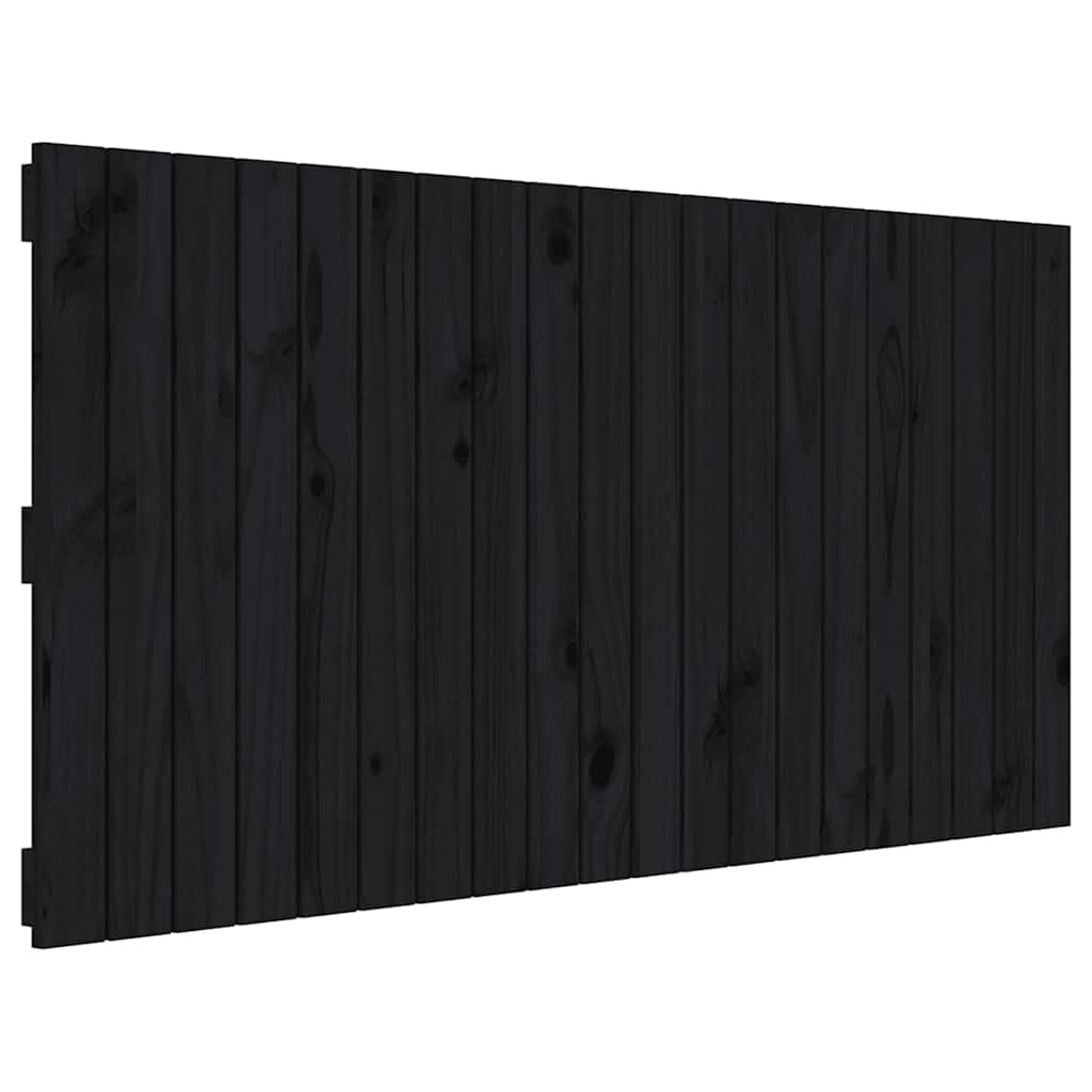 vidaXL Nástenné čelo postele čierne 1275x3x60 cm masívna borovica