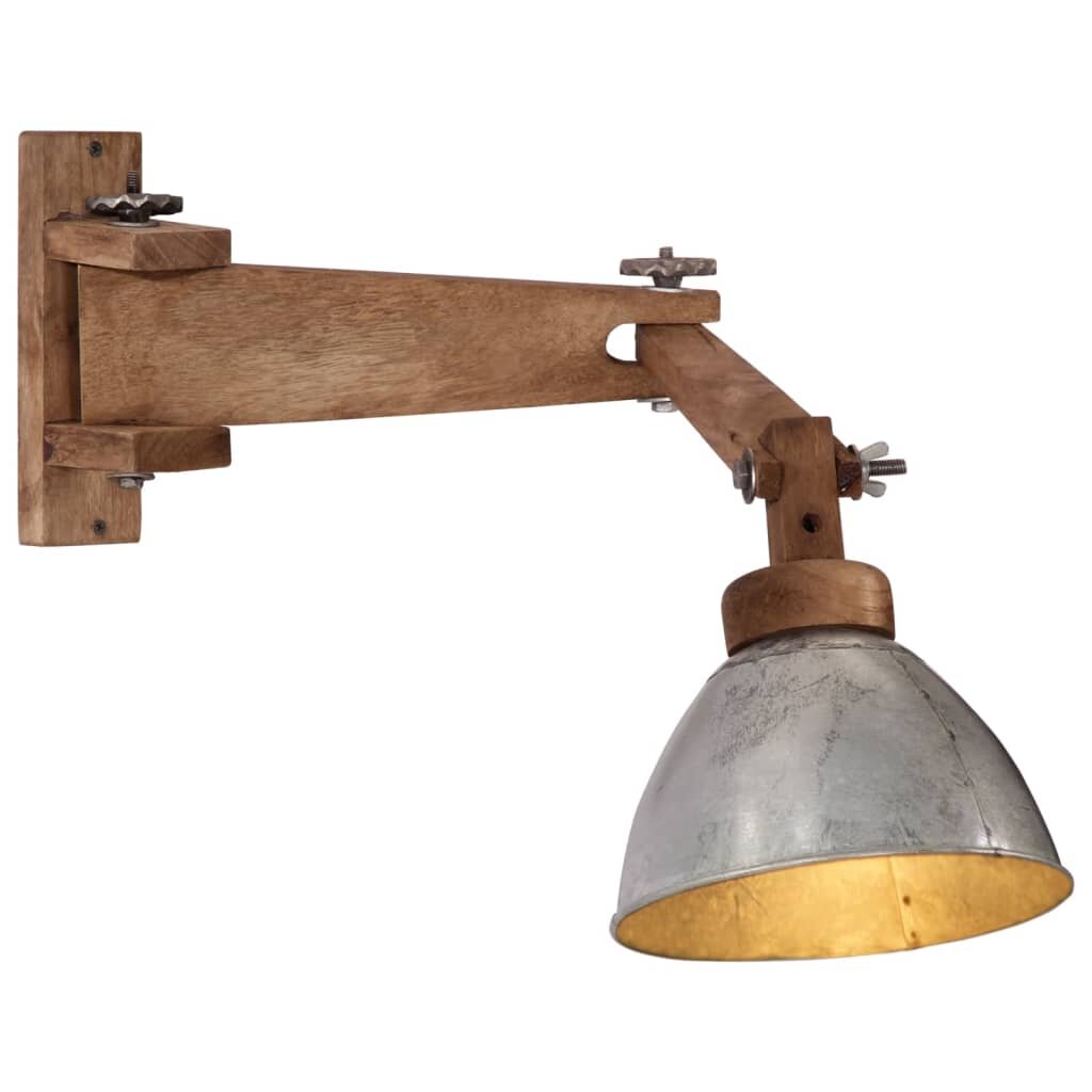 vidaXL Nástenné lampa 25 W starožitná strieborná E27
