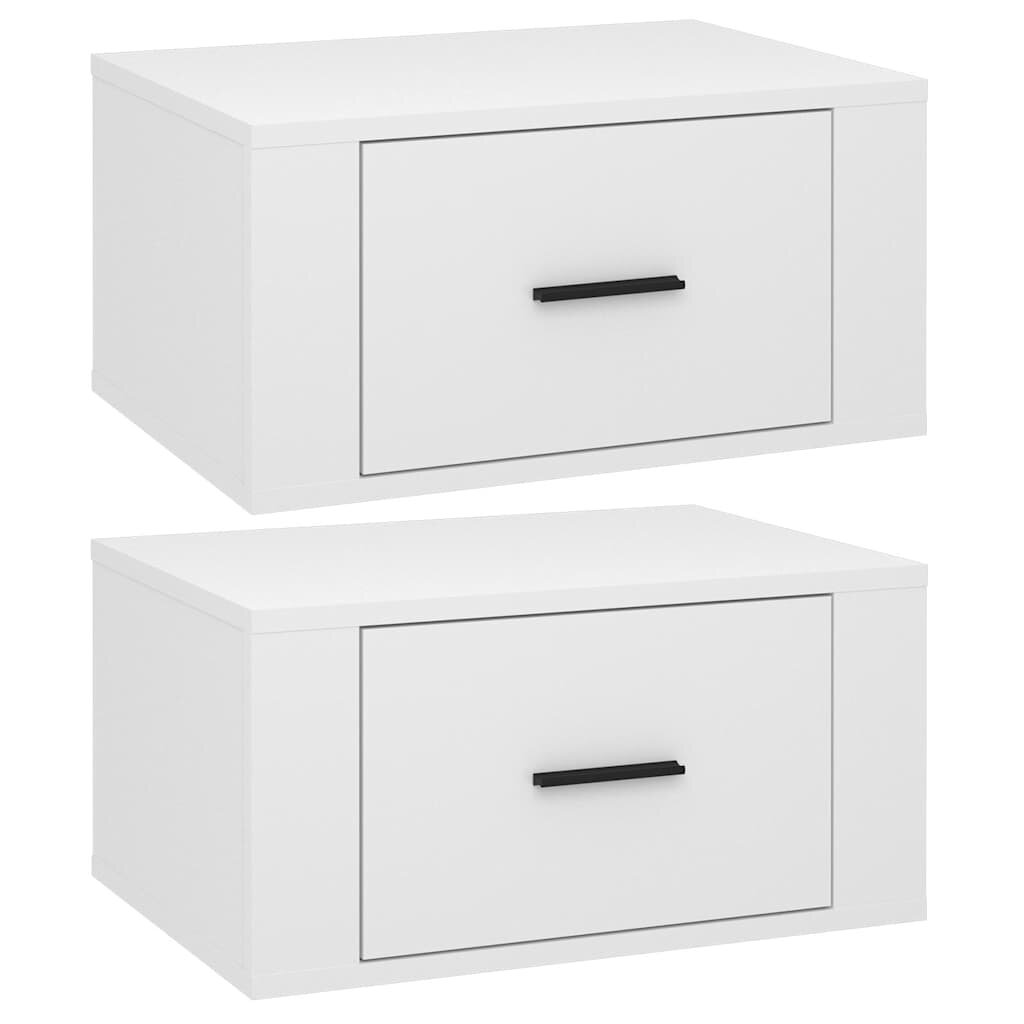 vidaXL Nástenné nočné stolíky 2 ks lesklé biele 50x36x25 cm