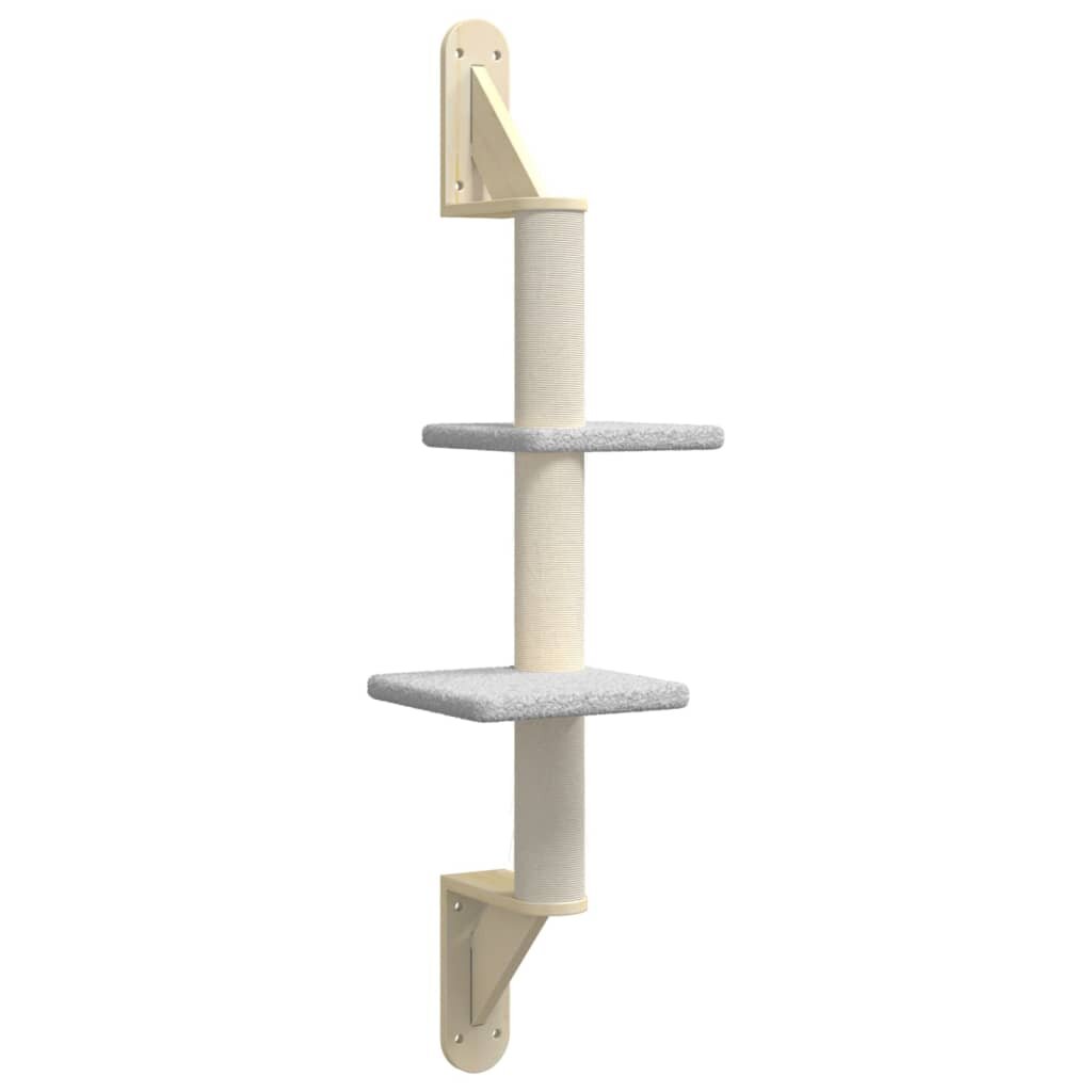 vidaXL Nástenné škrabadlo pre mačky bledosivé 108 cm