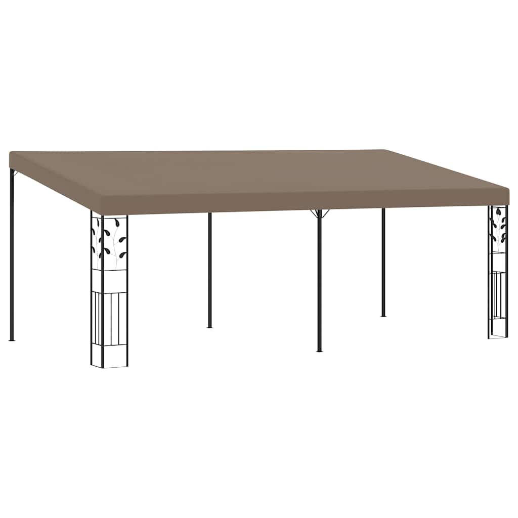 vidaXL Nástenný altánok 6x3x25 m sivohnedý