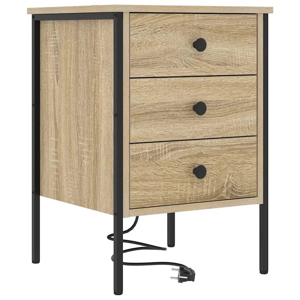 vidaXL Nočný stolík Sonoma dub 42 x 41 x 61 cm Kompozitné drevo
