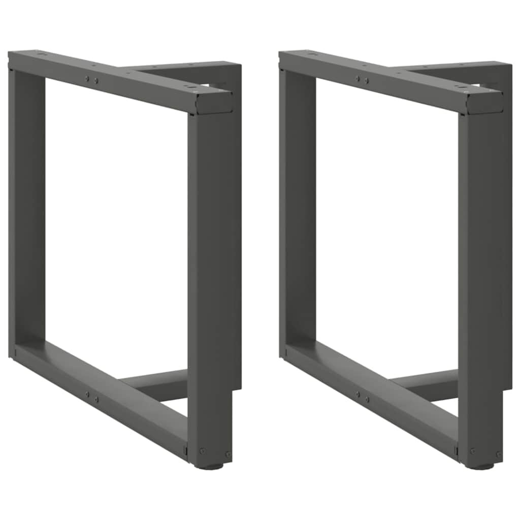 vidaXL Nohy k jedálenskému stolu v tvare T 2 ks antracitové 100x35x(72-73) cm oceľ