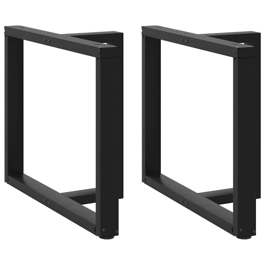 vidaXL Nohy k jedálenskému stolu v tvare T 2 ks čierne 100x35x(72-73) cm oceľ