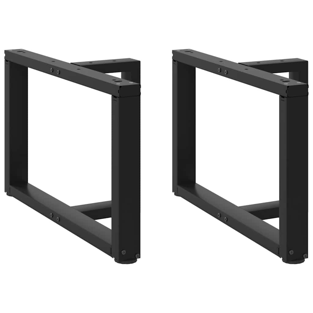 vidaXL Nohy konferenčného stolíka v tvare T 2 ks čierne 60x25x(42-43) cm oceľ