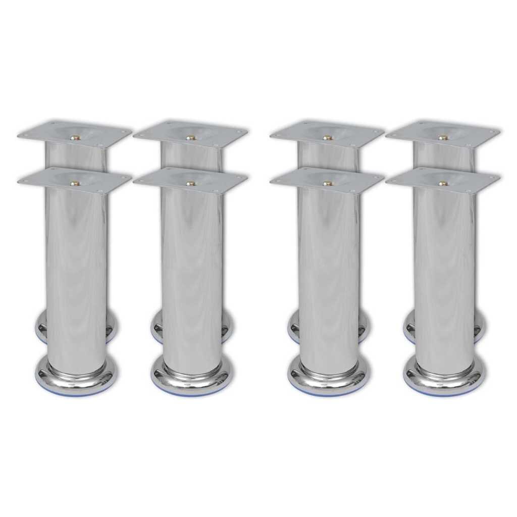 vidaXL Nohy na pohovku 8 ks okrúhle 180 mm chrómové