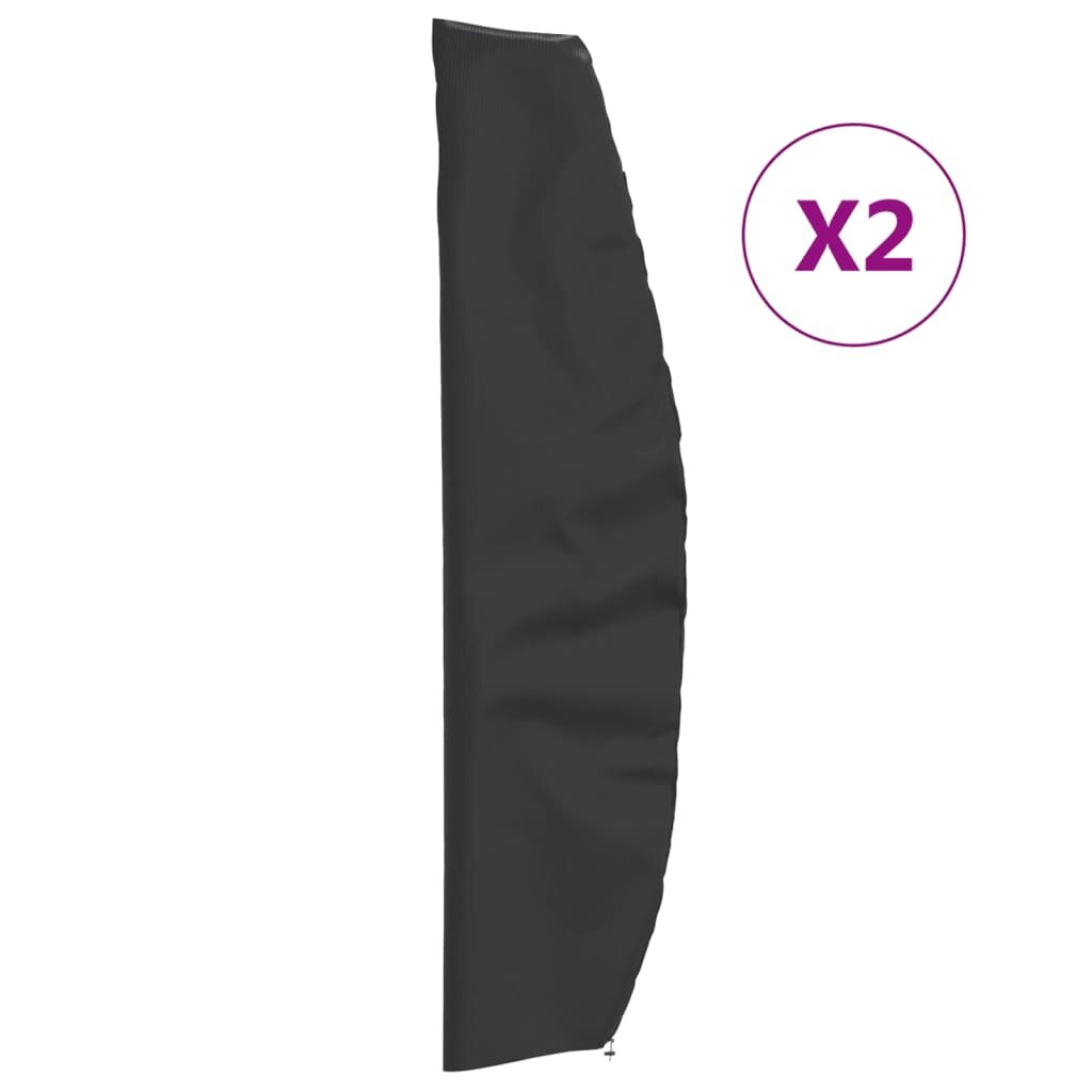 vidaXL Obaly na záhr. slnečník 2 ks 265x50/70/40 cm 420D oxford látka