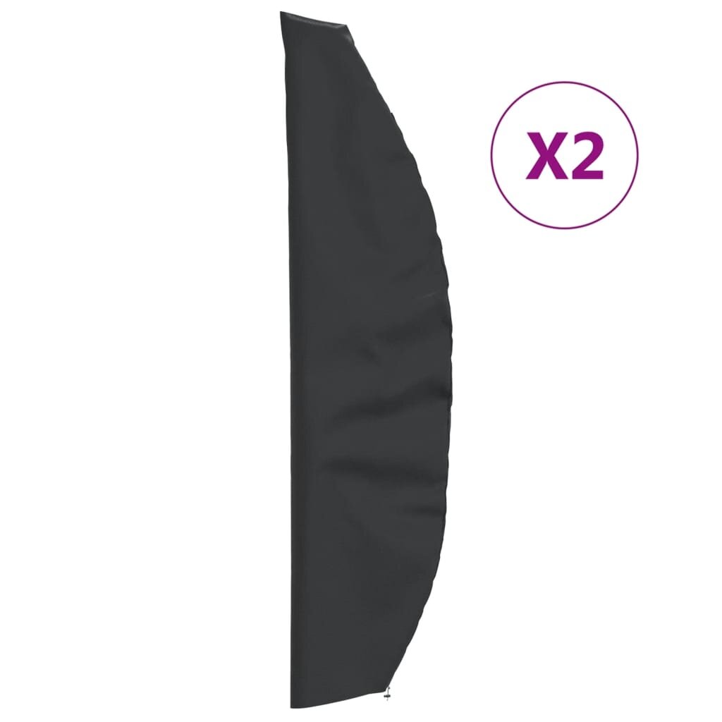 vidaXL Obaly na záhr. slnečník 2 ks 280x30/81/45 cm 420D oxford látka