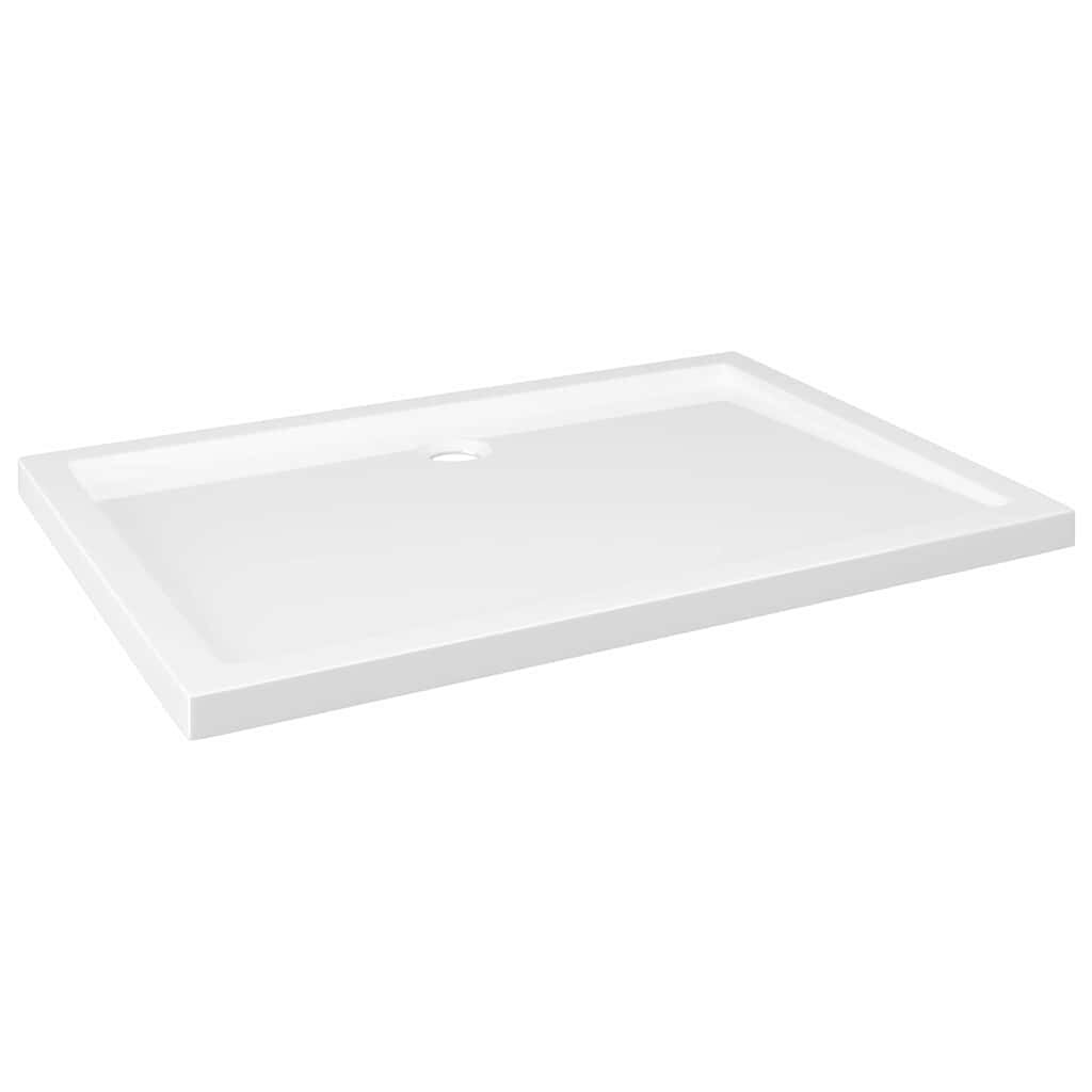 vidaXL Obdĺžniková sprchová vanička z ABS biela 70x100 cm