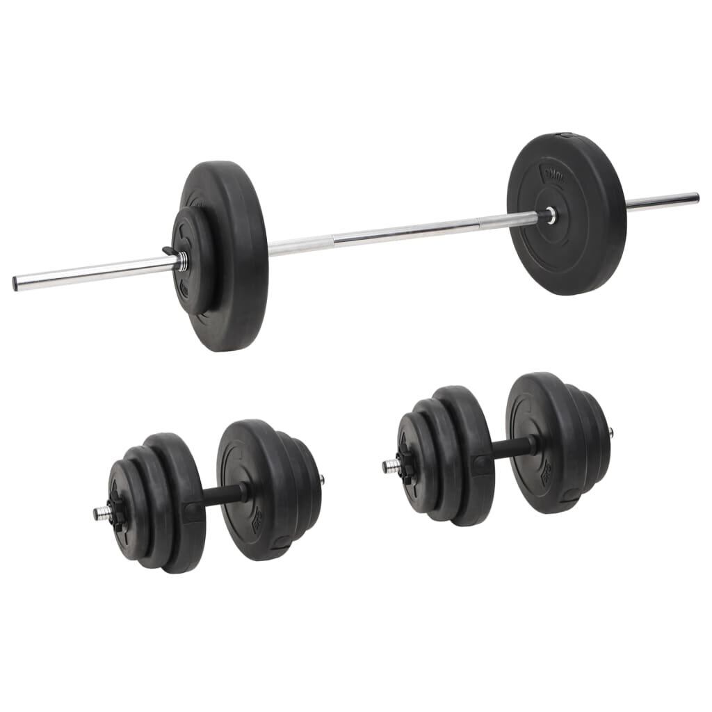 vidaXL Obojručná a jednoručná činka so závažiami 60 kg