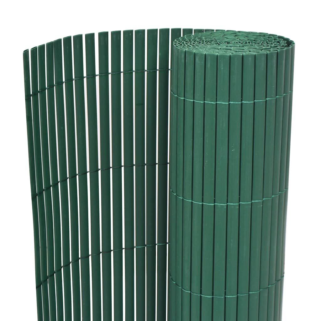 vidaXL Obojstranný záhradný plot PVC 90x300 cm zelený