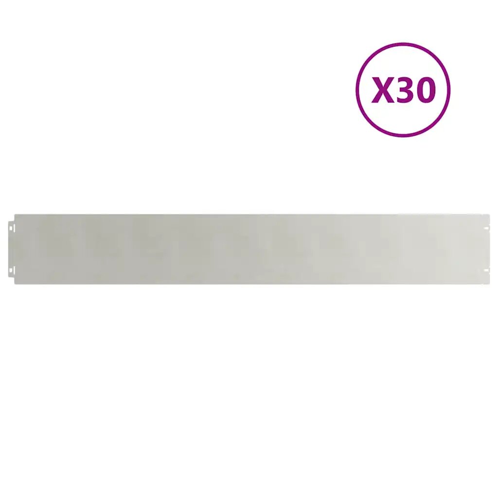 vidaXL Obrubník trávnika 30 ks 15 x 103 cm Nehrdzavejúca oceľ