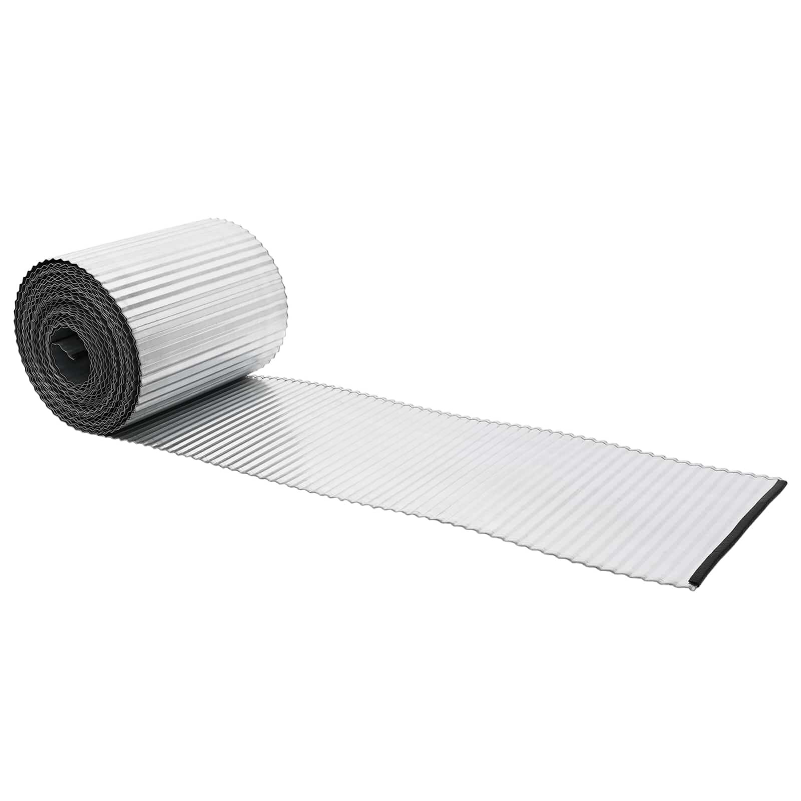 vidaXL Obrubník trávnika 5 m x 25 cm Pozinkovaná oceľ Strieborná