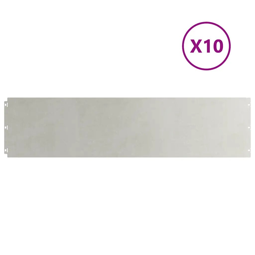 vidaXL Obruby trávnika 10 ks 25x103 cm Nerez