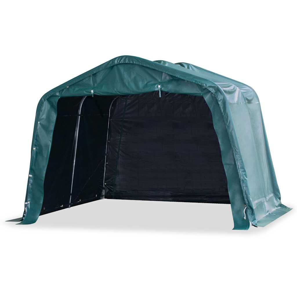 vidaXL Odnímateľný prístrešok pre dobytok PVC 550 g/m² 33x32 m zelený