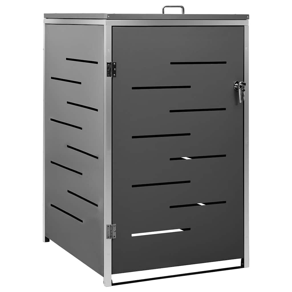 vidaXL Ohrada na 1 odpadkový kôš 69x775x115 cm nehrdzavejúca oceľ
