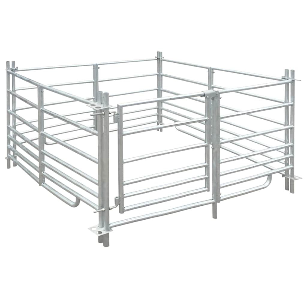 vidaXL Ohrada pre ovce 4 panely z pozinkovanej ocele 137 x 137 x 92 cm