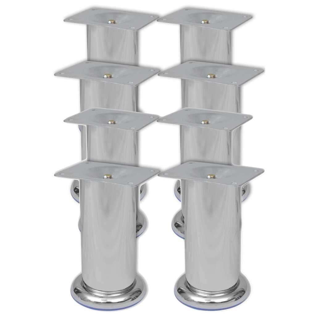vidaXL Okrúhle nohy na pohovku 8 ks 120 mm chrómové