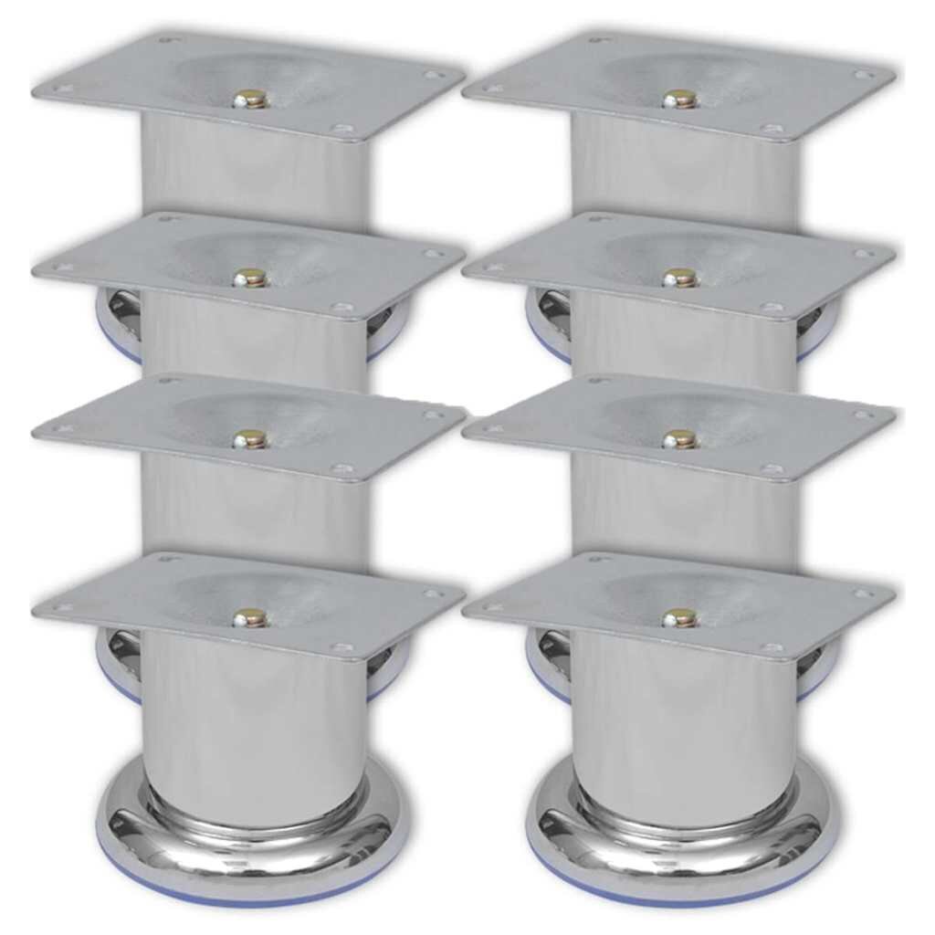 vidaXL Okrúhle nohy na pohovku 8 ks 60 mm chrómové