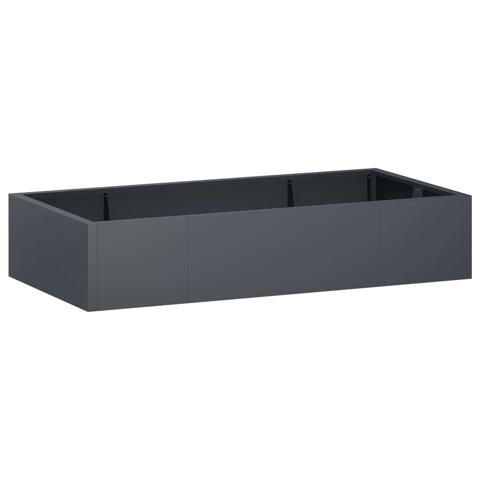 vidaXL Oporný múr 6 ks 200 x 100 x 40 cm Oceľ Antracitová