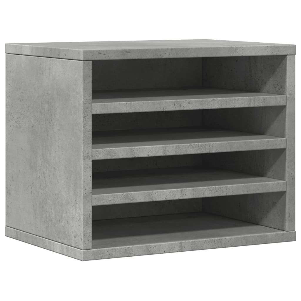 vidaXL Organizér na stôl betónovosivý 36x26x295 cm kompozitné drevo