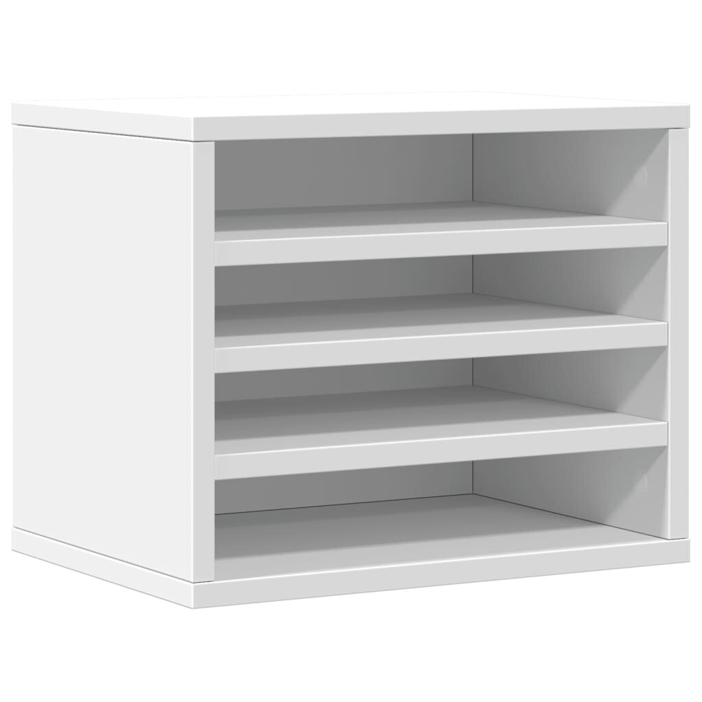 vidaXL Organizér na stôl biely 36x26x295 cm kompozitné drevo