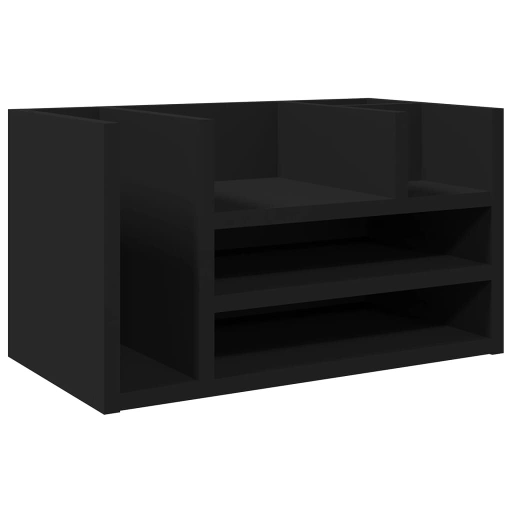 vidaXL Organizér na stôl čierny 445x24x25 cm kompozitné drevo