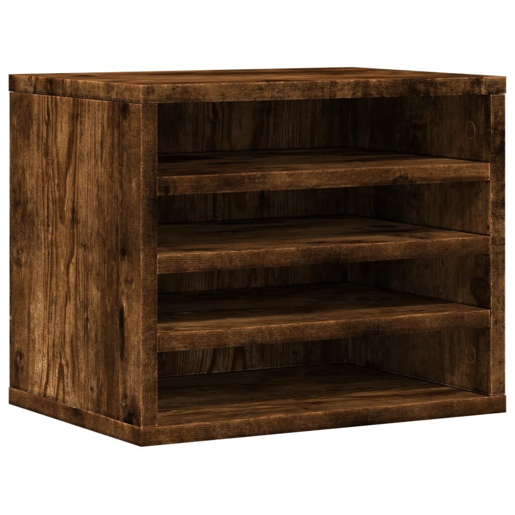 vidaXL Organizér na stôl dymový dub 36x26x295 cm kompozitné drevo