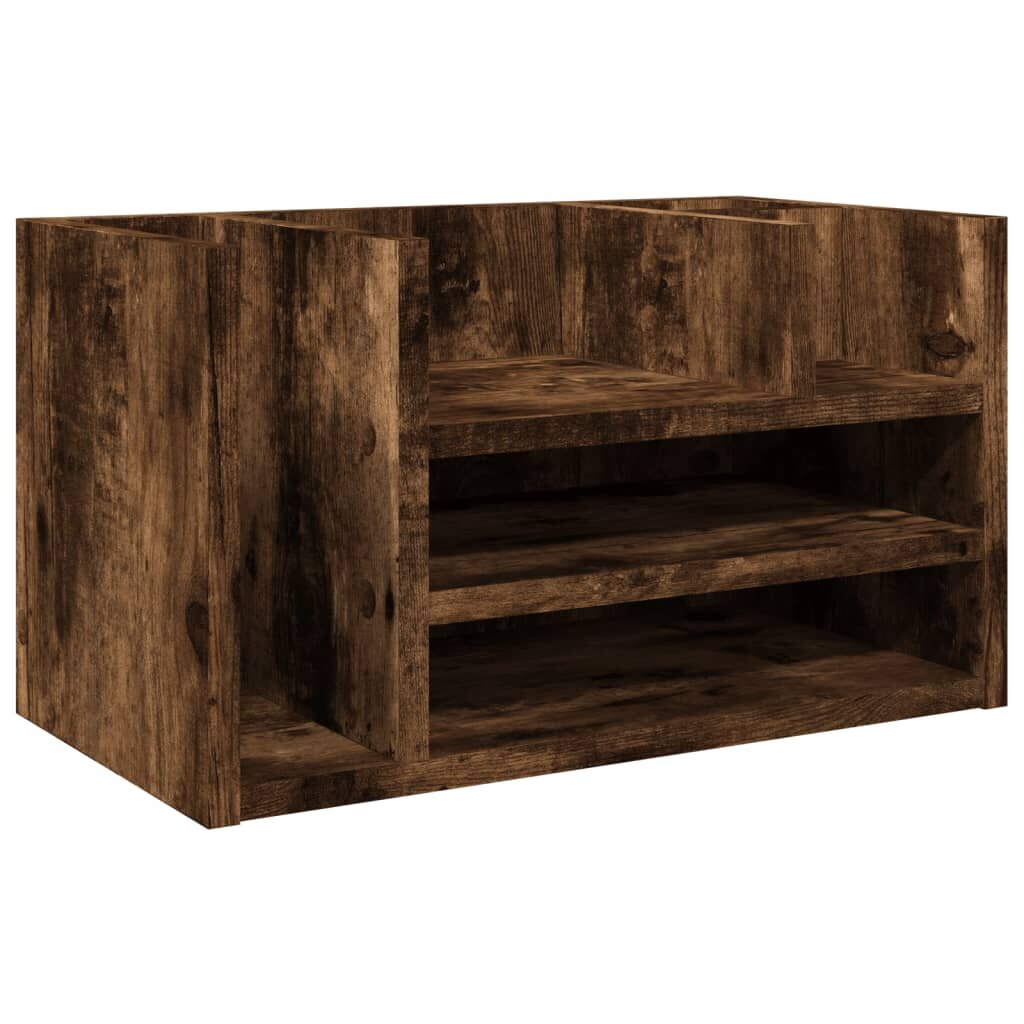 vidaXL Organizér na stôl dymový dub 445x24x25 cm kompozitné drevo