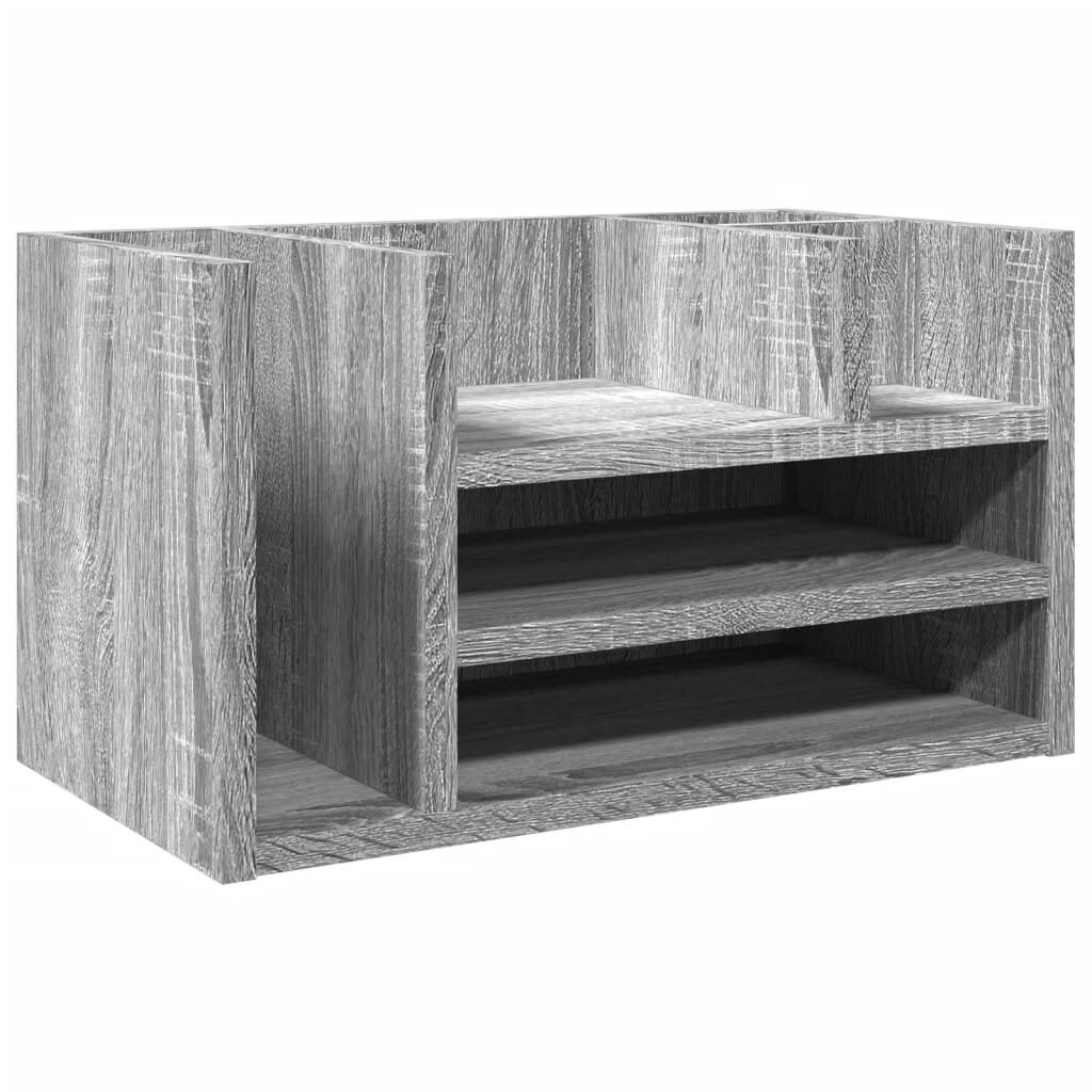 vidaXL Organizér na stôl sivý sonoma 445x24x25 cm kompozitné drevo