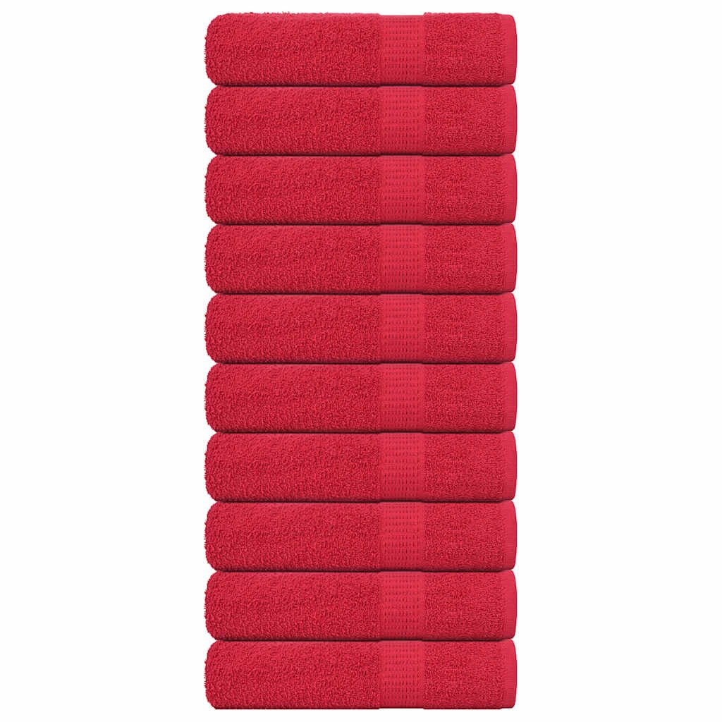 vidaXL Osušky do kúpeľne FROGN 10 ks červené 100x150 cm 360 g/m²