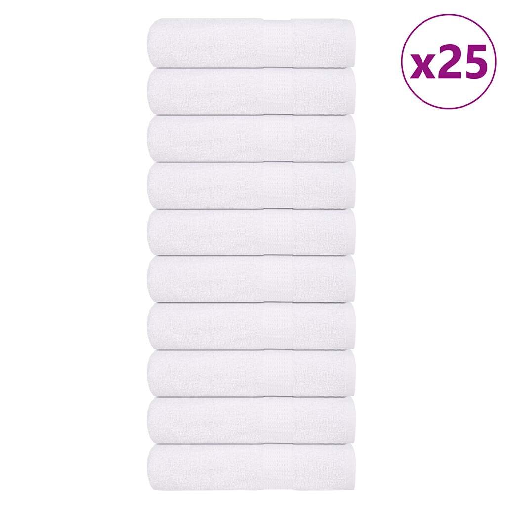 vidaXL Osušky do kúpeľne FROGN 25 ks biele 100x150 cm 360 g/m²