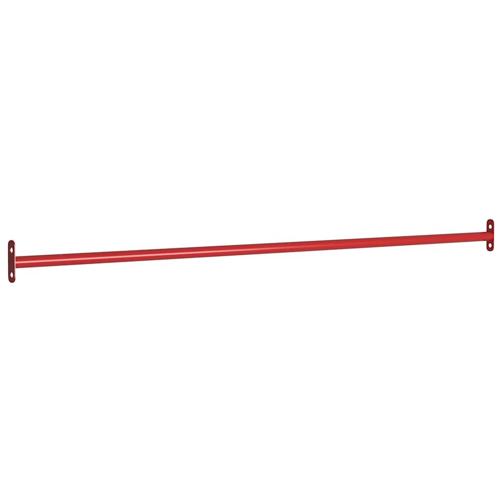 vidaXL Otočná tyč 125 cm oceľová červená