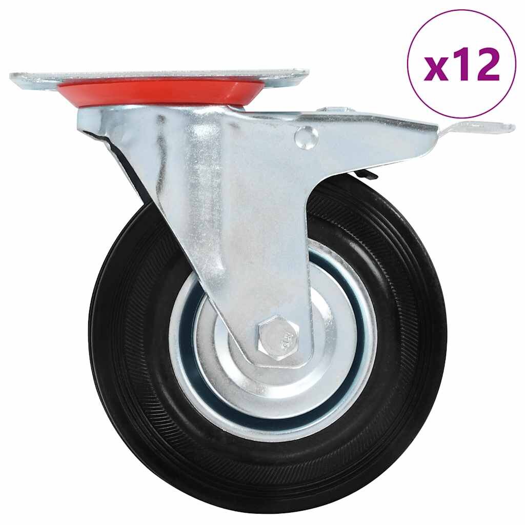 vidaXL Otočné kolieska 12 ks 125 mm