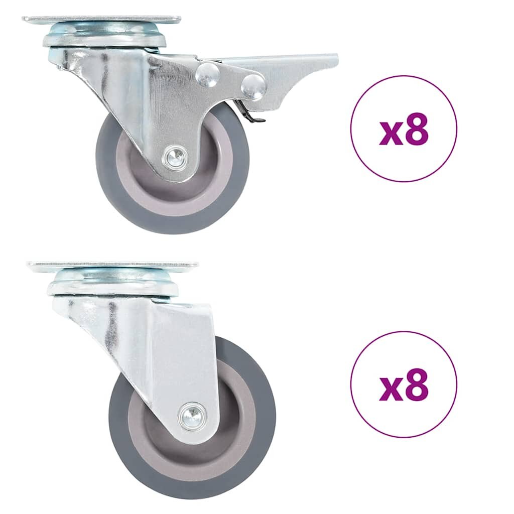 vidaXL Otočné kolieska 16 ks 50 mm