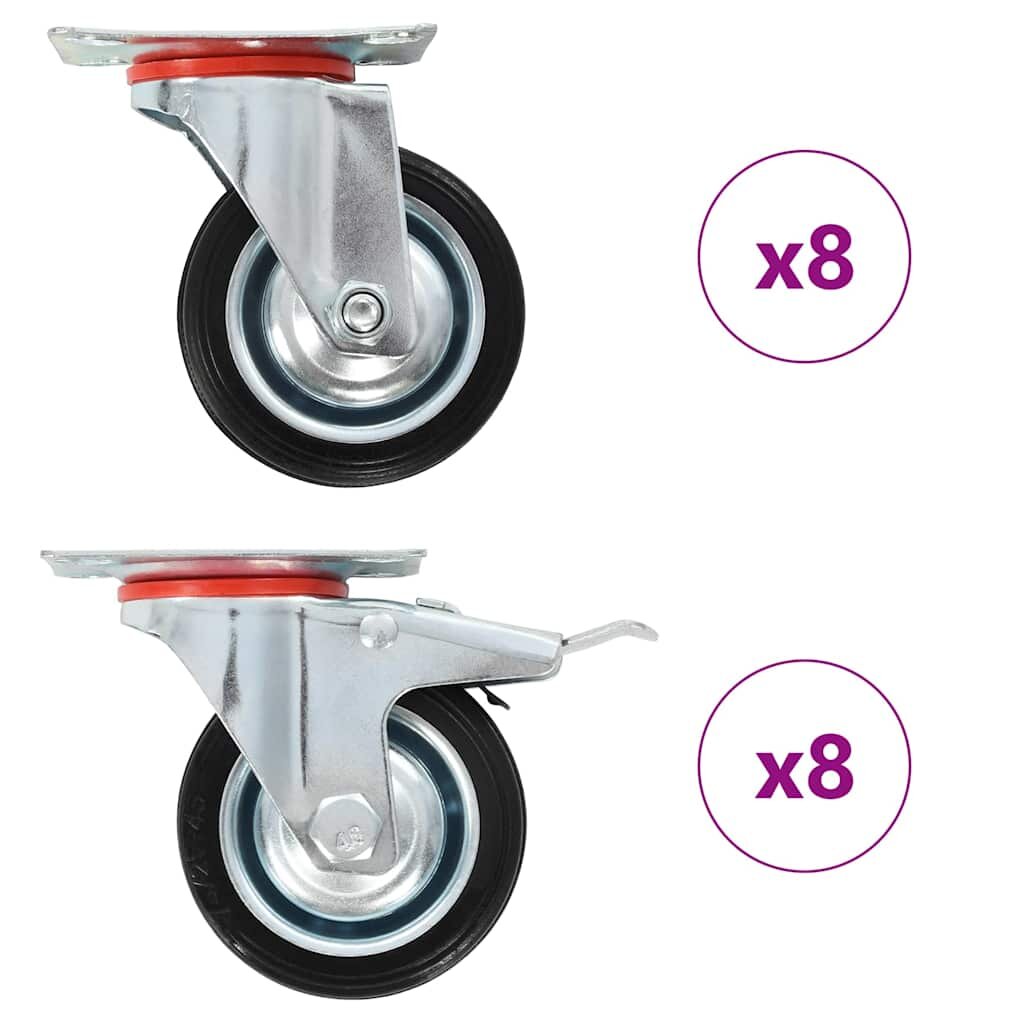 vidaXL Otočné kolieska 16 ks 75 mm