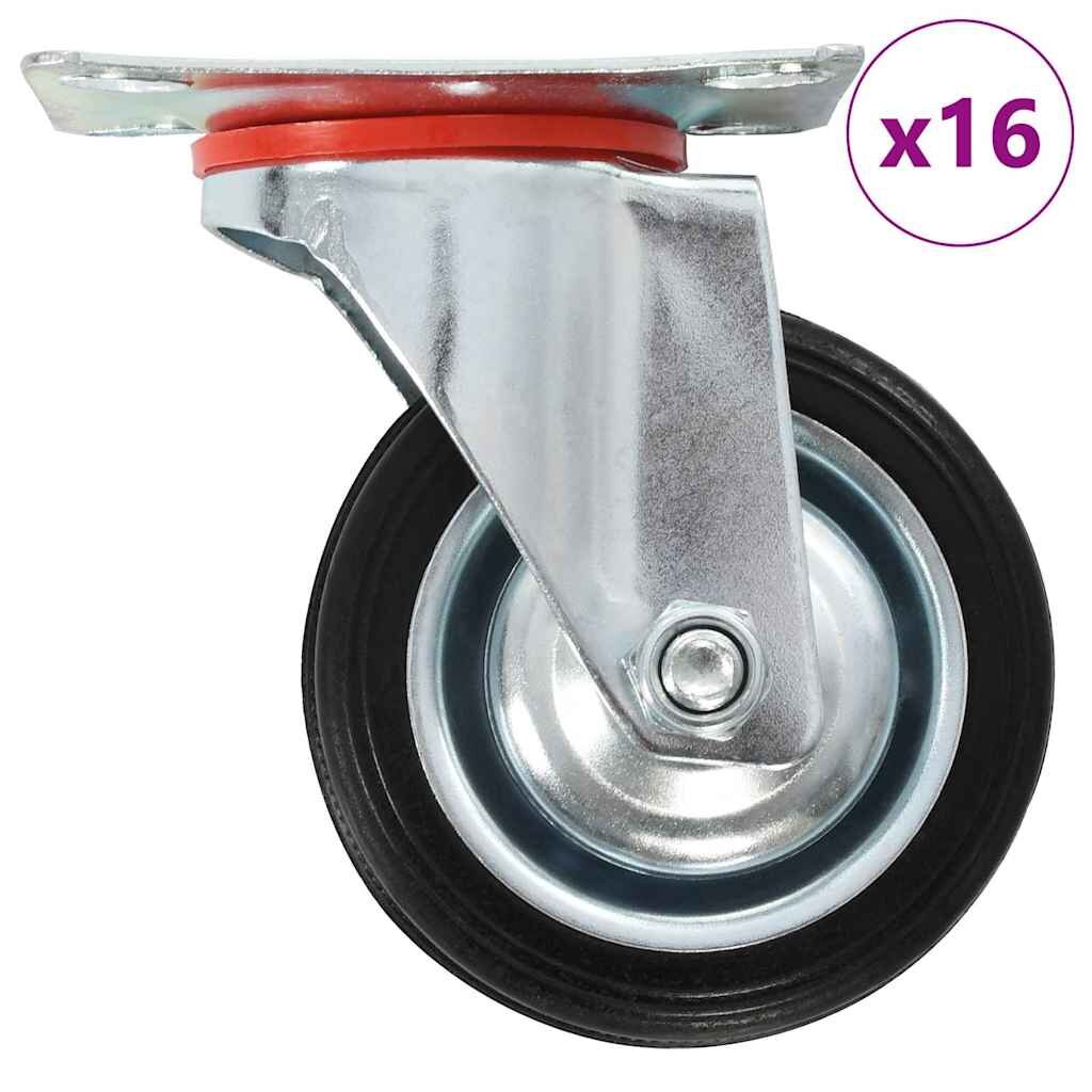 vidaXL Otočné kolieska 16 ks 75 mm