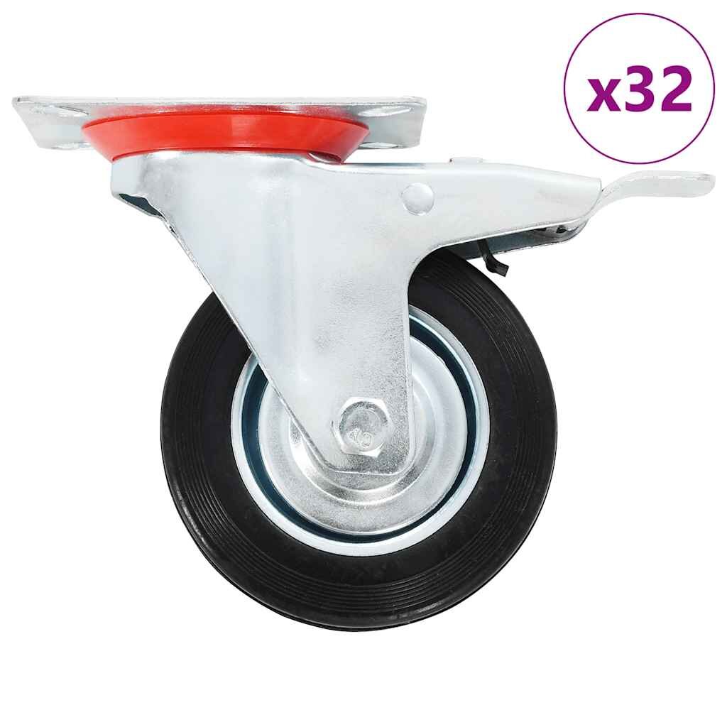 vidaXL Otočné kolieska 32 ks 100 mm
