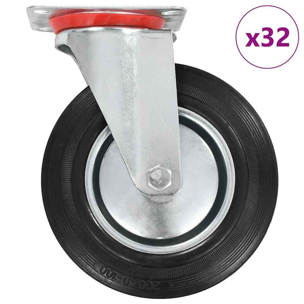 vidaXL Otočné kolieska 32 ks 200 mm