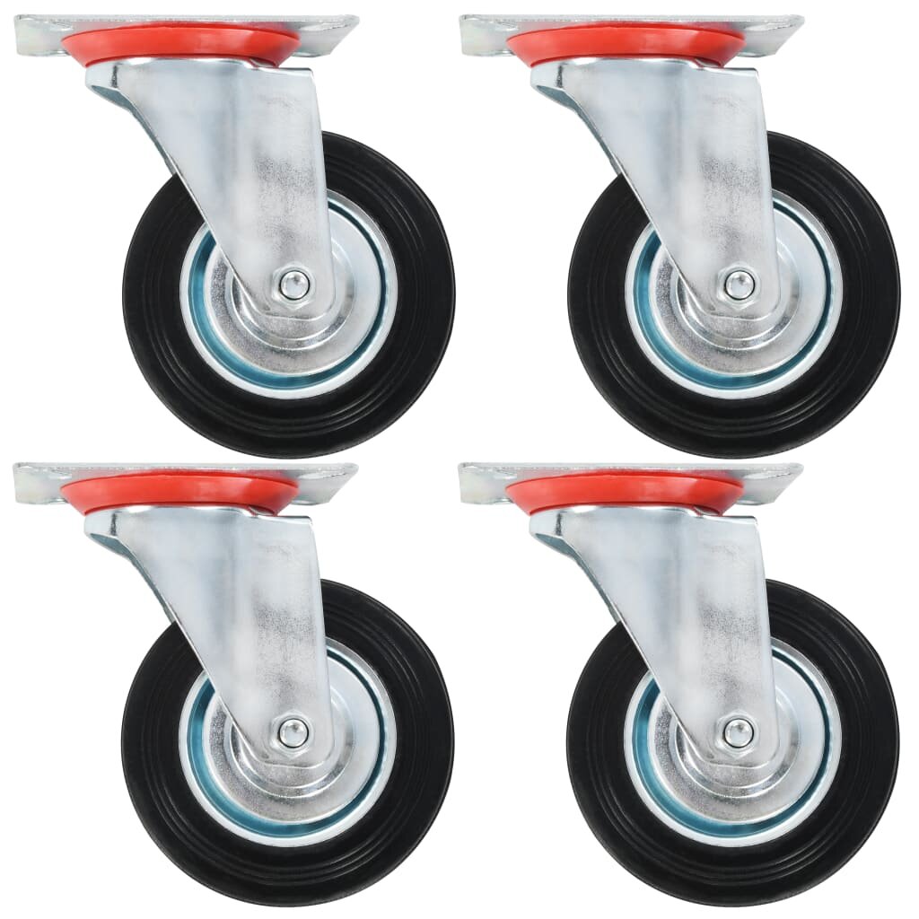 vidaXL Otočné kolieska 4 ks 100 mm