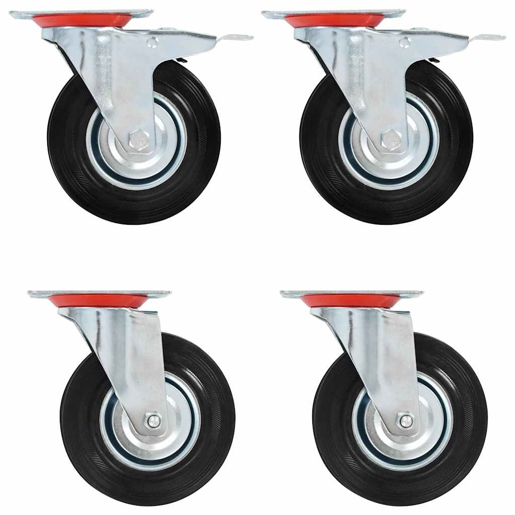 vidaXL Otočné kolieska 4 ks 125 mm