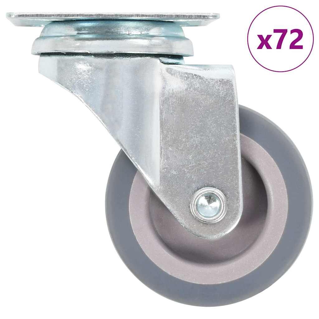 vidaXL Otočné kolieska 72 ks 50 mm